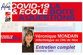 COVID 19 : Interview de Véronique Mondain par la CGT Educ 06 et la FCPE 06