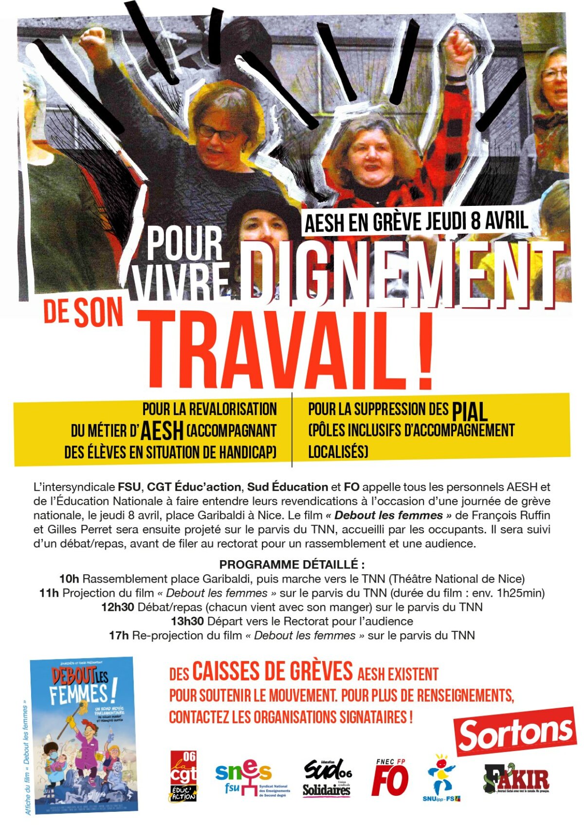 AESH Affiche du rassemblement à Nice